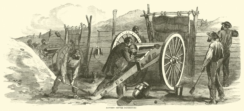 Batterie devant Petersburg, juin 1864 - American School