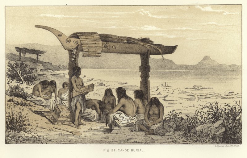 Enterrement en canoë - American School