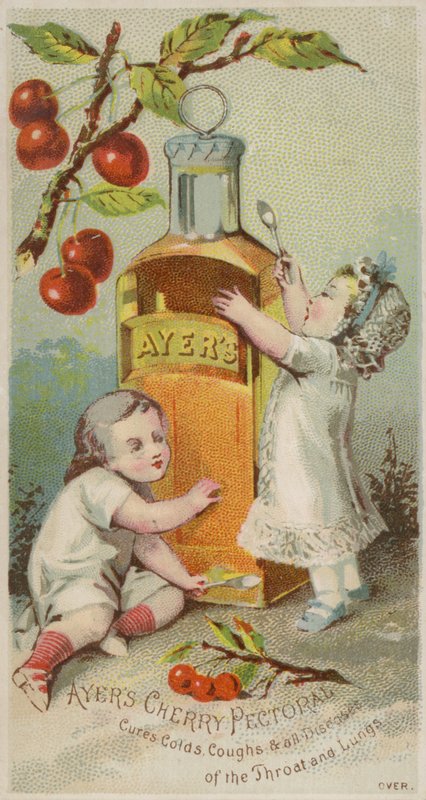 Enfants regardant une bouteille de médicament - American School