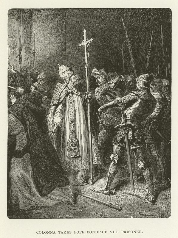 Colonna prend le pape Boniface VIII en otage - American School