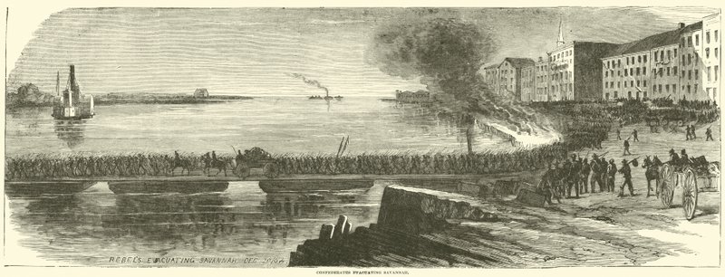 Confédérés évacuant Savannah, décembre 1864 - American School