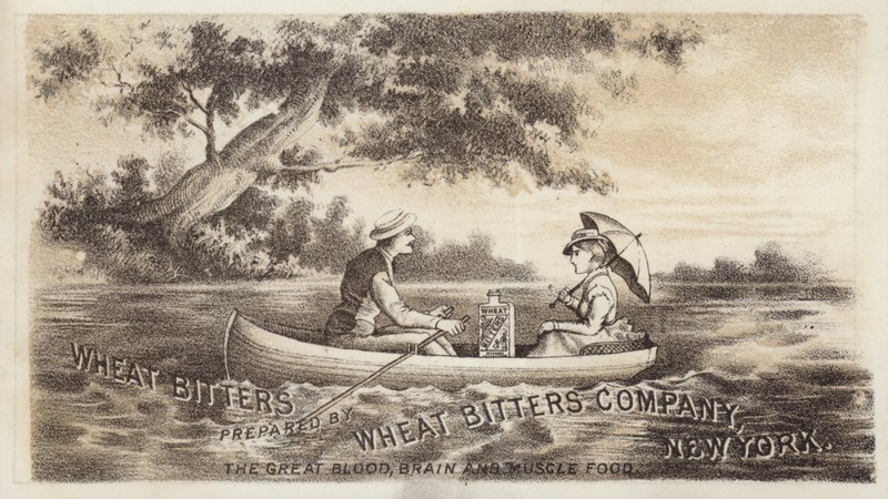 Couple dans une barque - American School