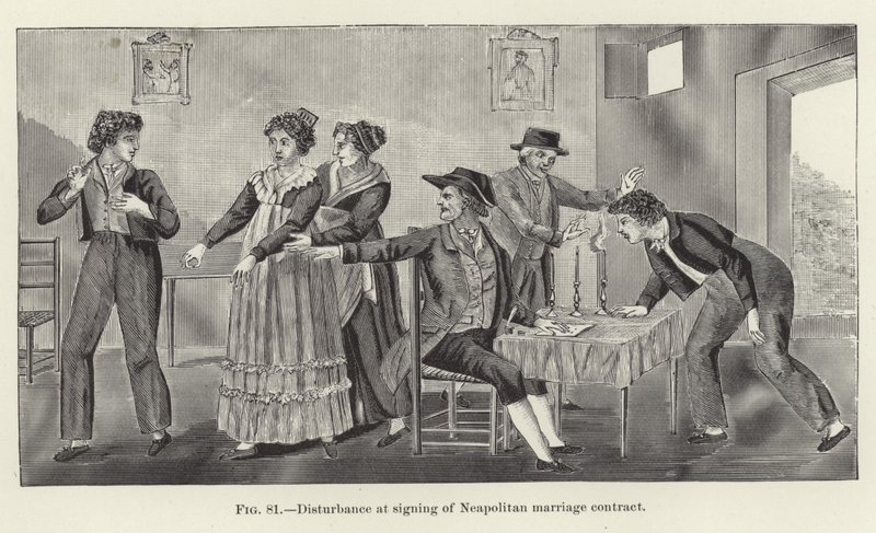 Trouble lors de la signature du contrat de mariage napolitain - American School