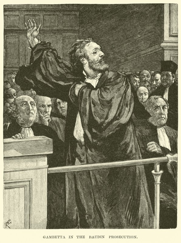 Gambetta dans la poursuite de Baudin - American School