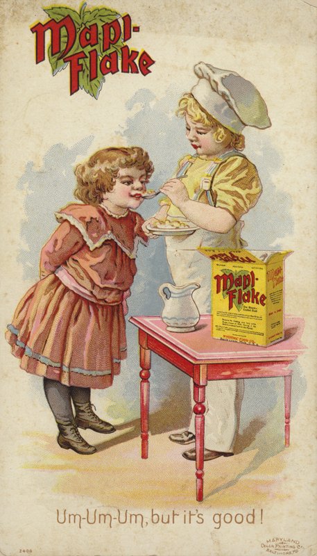 Fille mangeant des flocons Mapi - American School