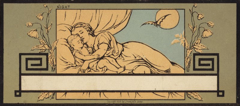 Mère et enfant endormis - American School