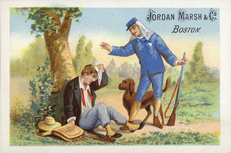 Passant aidant un gentleman blessé - American School