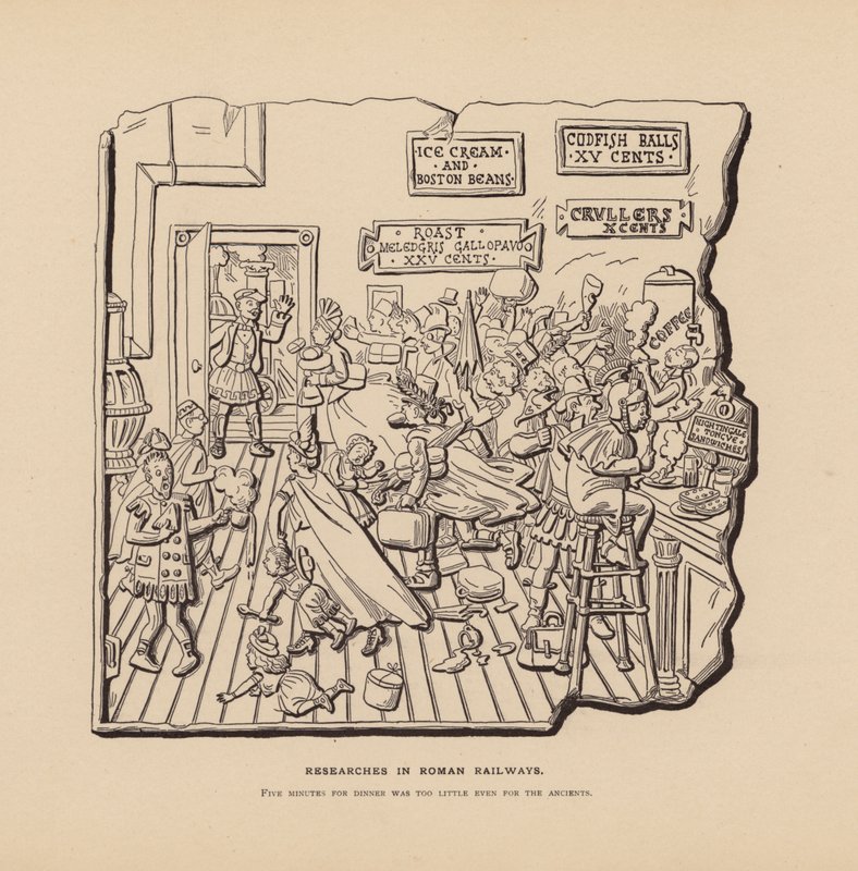 Recherches sur les chemins de fer romains (lithographie) - American School