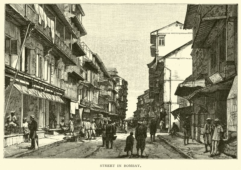 Rue à Bombay - American School