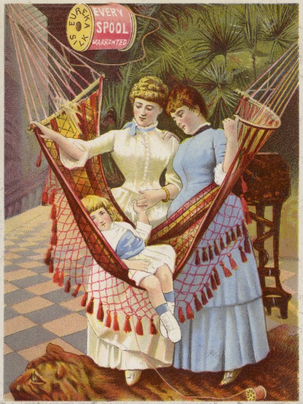 Jeune fille dans un hamac - American School