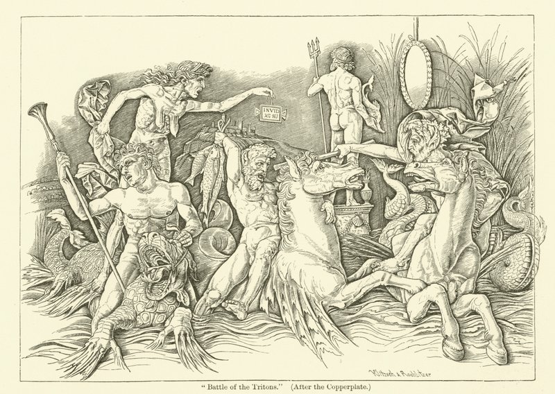 Bataille des Tritons (gravure) - Andrea (after) Mantegna