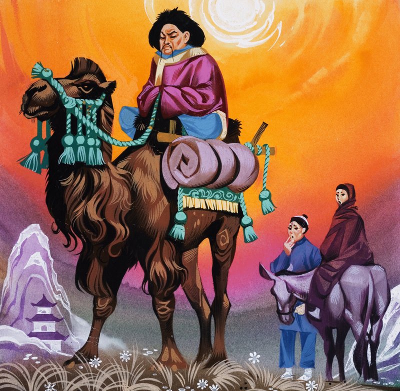 Homme asiatique sur un chameau - Angus McBride