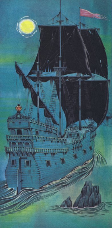 Vaisseau fantôme (lithographie couleur) - Angus McBride
