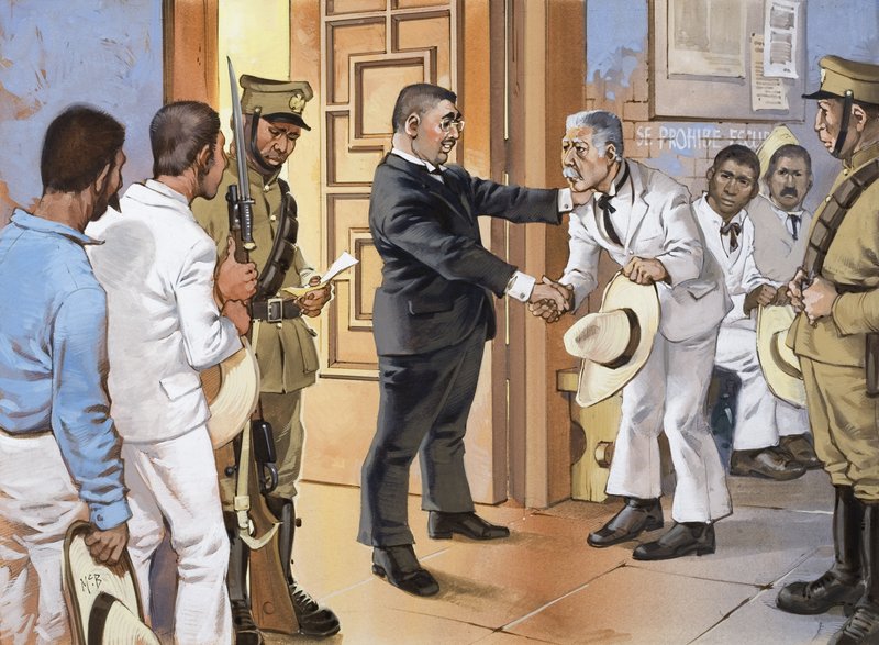 La révolution inachevée du Mexique (gouache sur papier) - Angus McBride