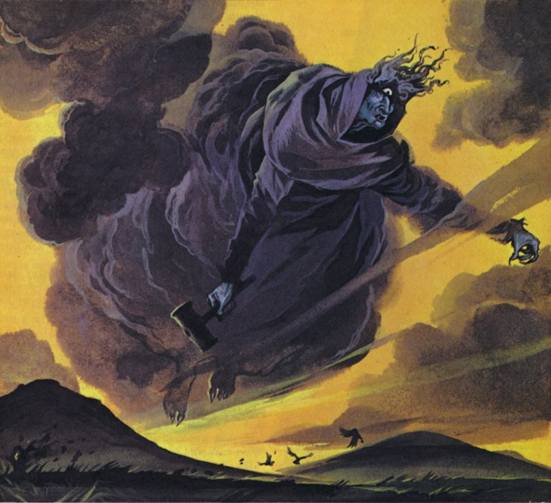 The Cailleach-Bheur (colour litho) - Angus McBride