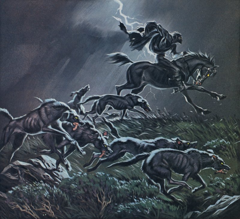 La chasse sauvage (lithographie couleur) - Angus McBride