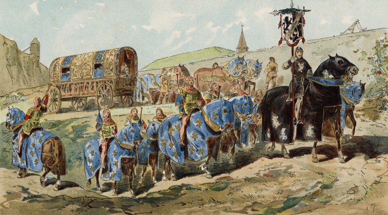 Carrosse de dame noble, 13ème siècle - Armand Jean Heins