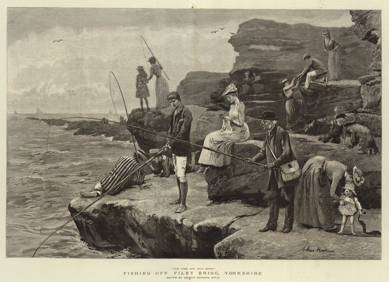 Pêche au large de Filey Brigg, Yorkshire - Arthur Hopkins