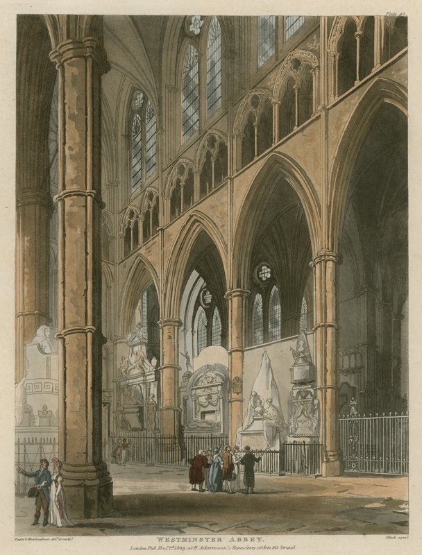 Abbaye de Westminster, Londres - Augustus Charles Pugin