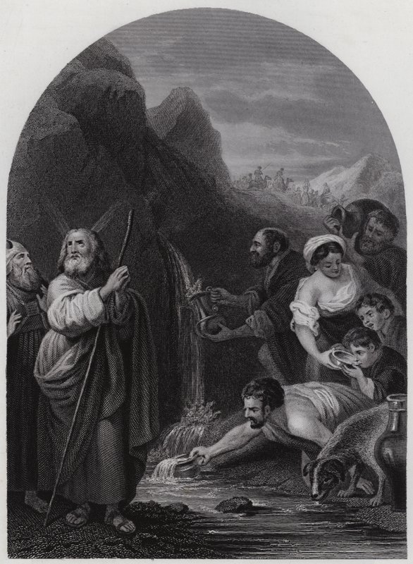 Moïse frappant le rocher - Bartolome Esteban (after) Murillo