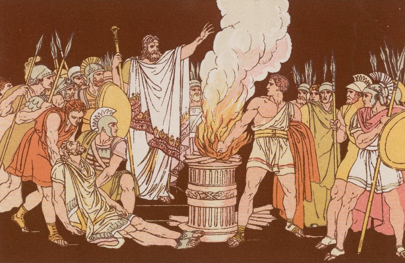 Mutius Scævola devant Lars Porsenna - Bartolomeo Pinelli
