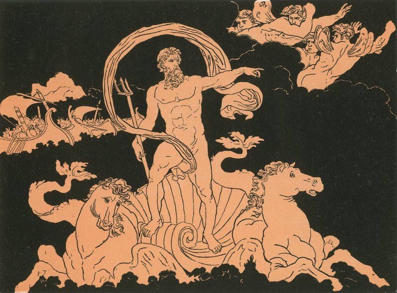 Neptune calmant les vagues - Bartolomeo Pinelli