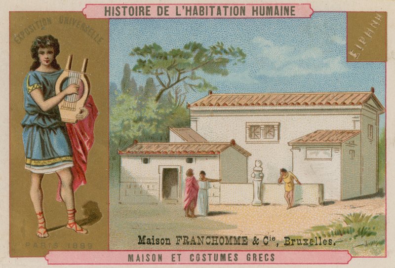 Maison et costume grecs anciens - Belgian School