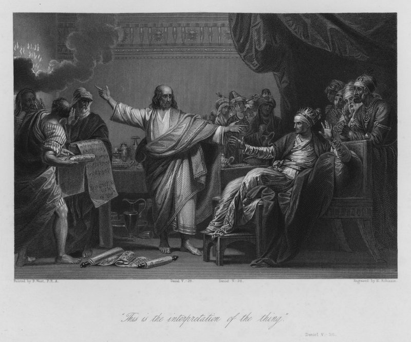 La vision de Balthazar, Daniel V, 26 - Benjamin (after) West