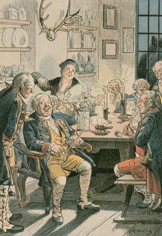 Friedrich Wilhelm I (1657-1713) dans le Tabakskollegium - Carl Rohling