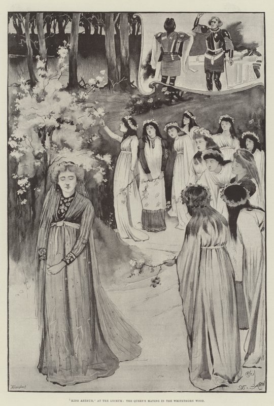 Roi Arthur, au Lyceum, le Mai de la Reine dans le bois d