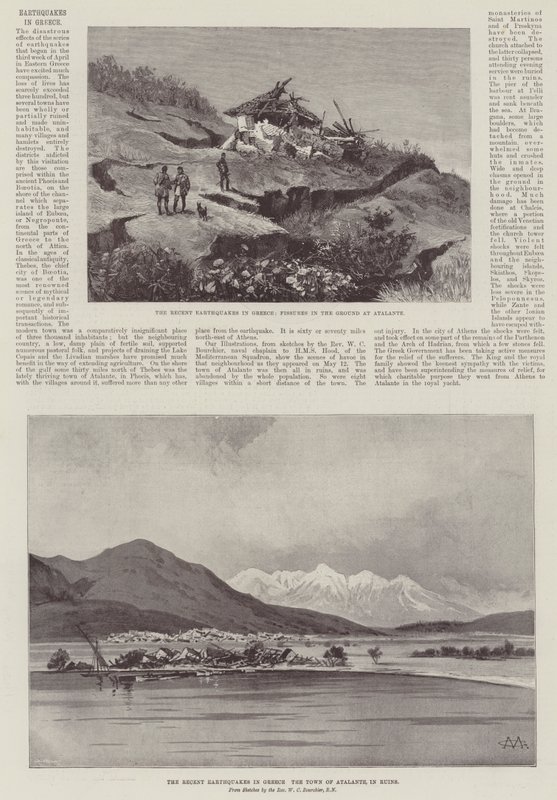 Tremblements de terre en Grèce - Charles Auguste Loye