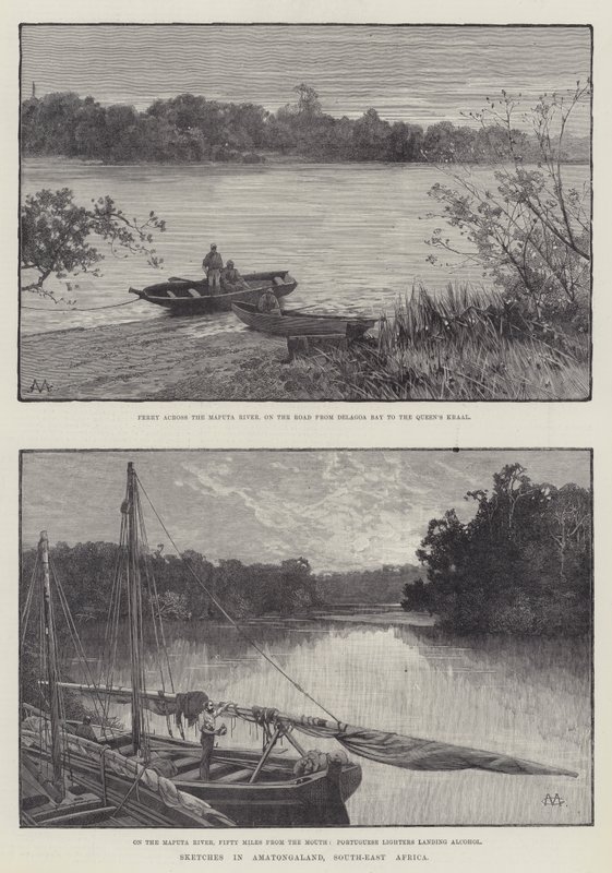 Croquis en Amatongaland, Afrique du Sud-Est - Charles Auguste Loye