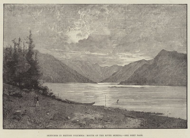 Esquisses en Colombie-Britannique, embouchure de la rivière Skeena - Charles Auguste Loye