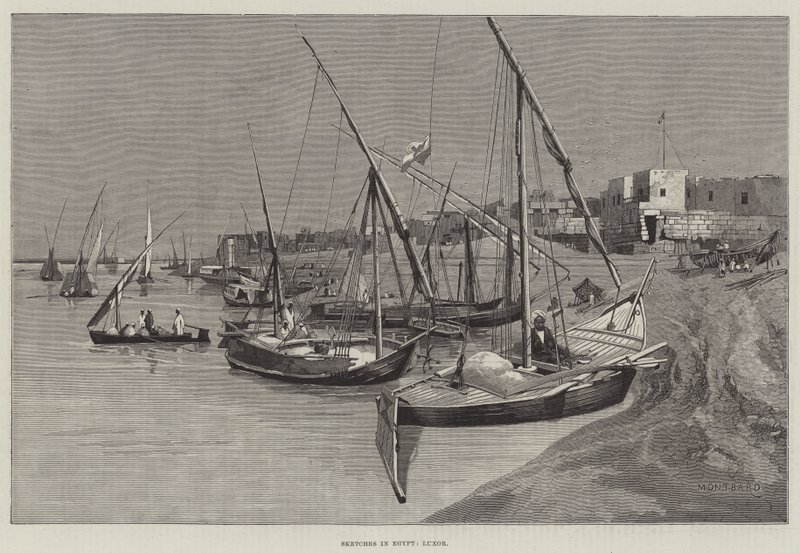 Croquis en Égypte, Louxor - Charles Auguste Loye