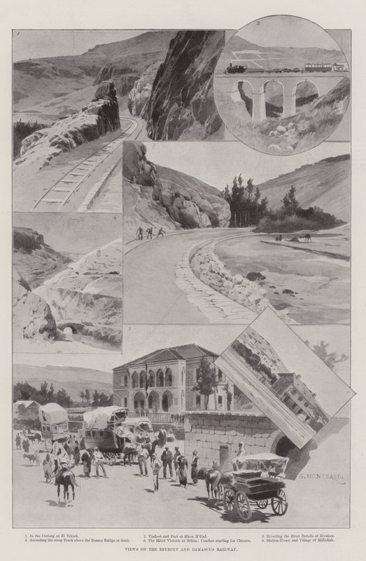 Vues sur le chemin de fer de Beyrouth et Damas - Charles Auguste Loye
