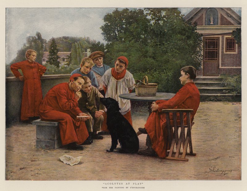 Acolytes en train de jouer - Charles Bertrand D
