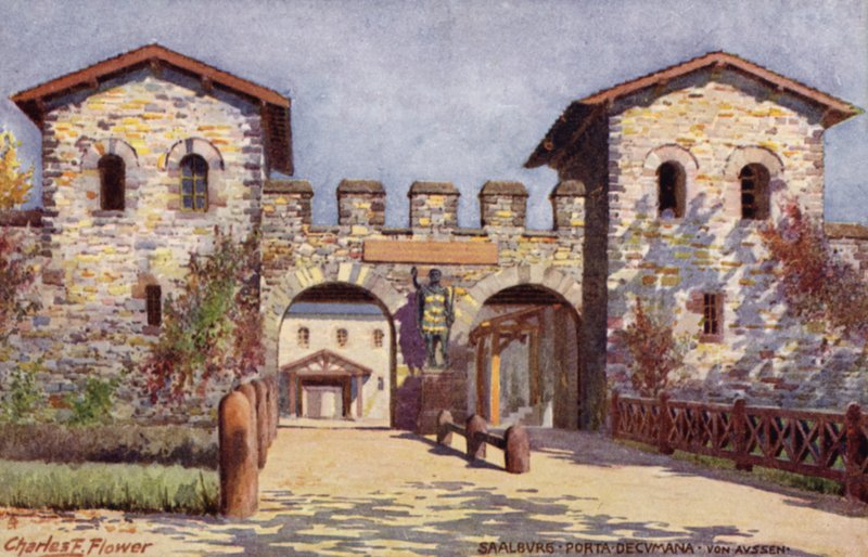 Saalburg, Porta Decumania, vue de l