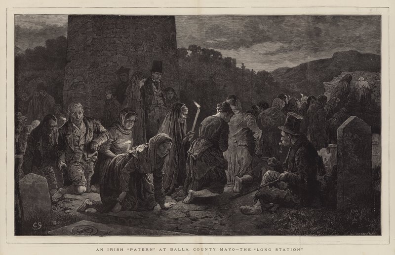 Un Patern irlandais à Balla, comté de Mayo, la longue station - Charles Green