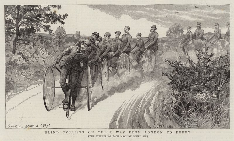 Cyclistes aveugles en route de Londres à Derby - Charles J. Staniland