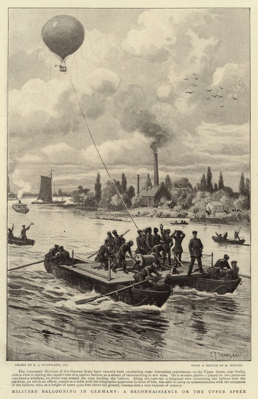 Ballon militaire en Allemagne, une reconnaissance sur la Haute Spree - Charles J. Staniland