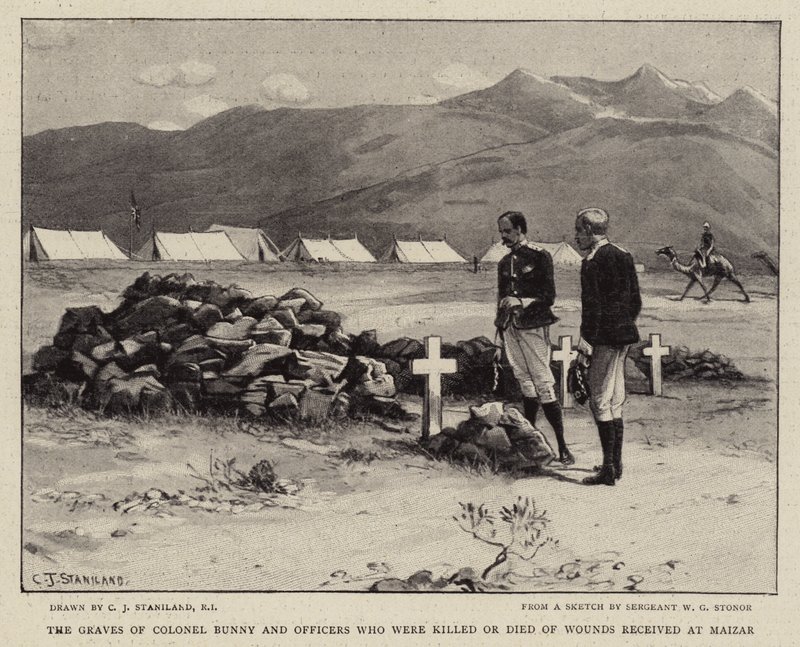 Les tombes du colonel Bunny et des officiers tués ou morts de leurs blessures reçues à Maizar - Charles J. Staniland