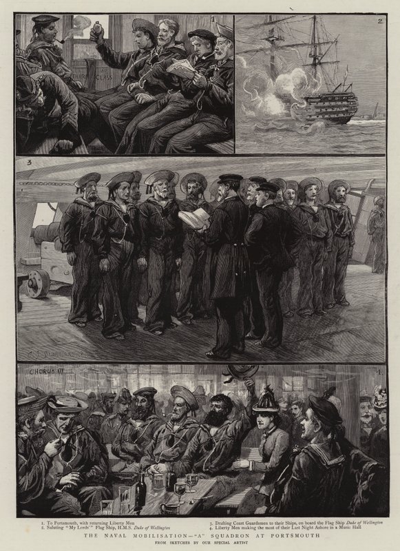 La mobilisation navale, une escadre à Portsmouth - Charles J. Staniland