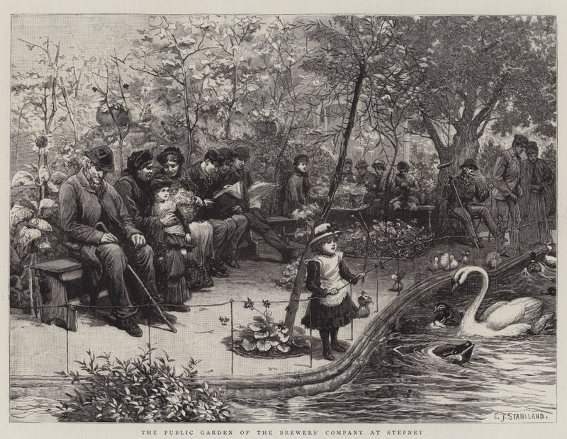 Le jardin public de la compagnie des brasseurs à Stepney - Charles J. Staniland