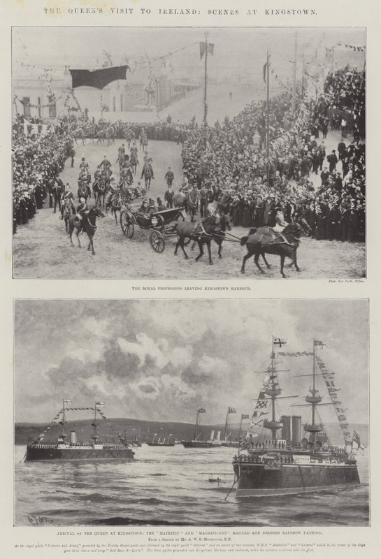 La visite de la reine en Irlande, scènes à Kingstown - Charles John de Lacy