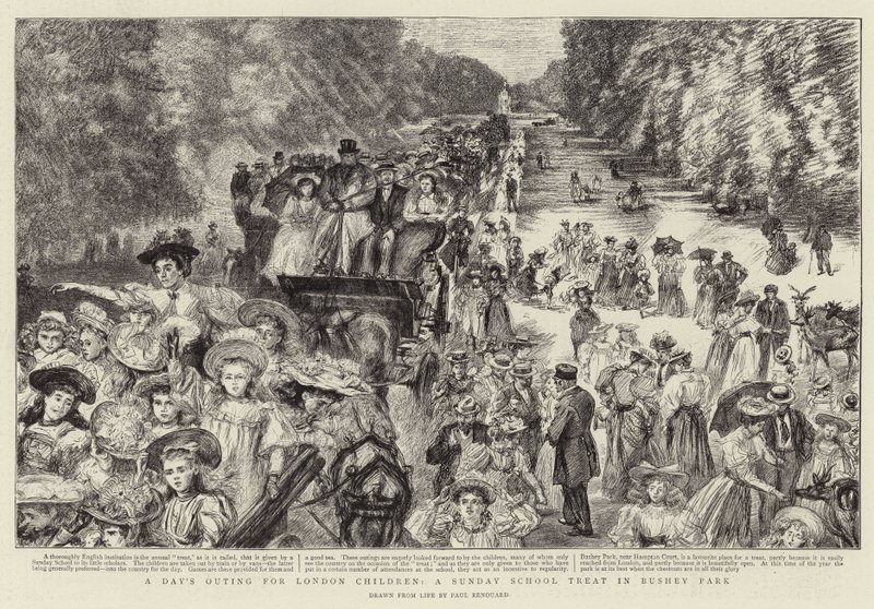 Une journée de sortie pour les enfants de Londres, une fête de l