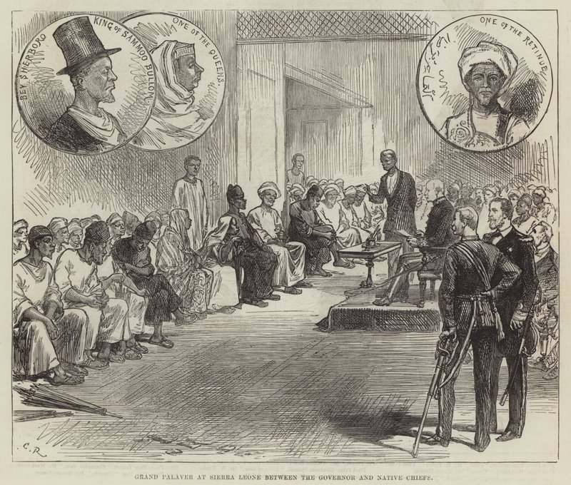 Grand Palaver à Sierra Leone entre le Gouverneur et les Chefs Natifs - Sir John Charles Robinson