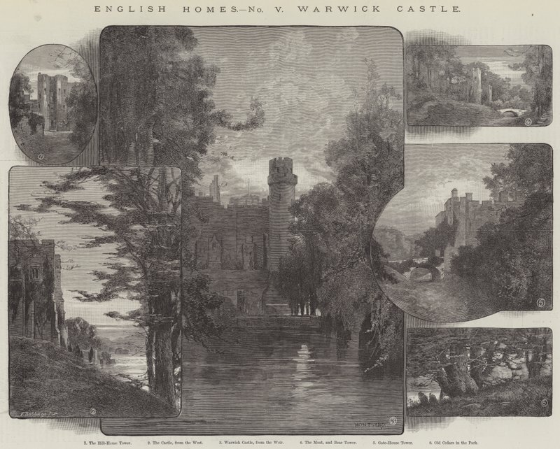 Maisons anglaises, château de Warwick - Charles Auguste Loye