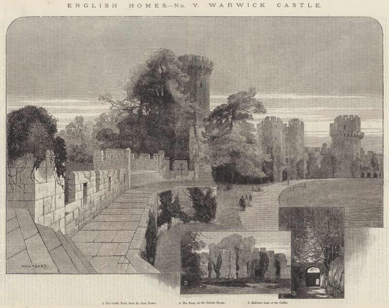 Maisons anglaises, château de Warwick - Charles Auguste Loye