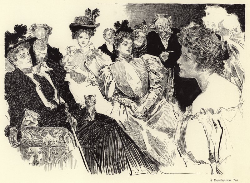 Un thé de salon - Charles Dana Gibson