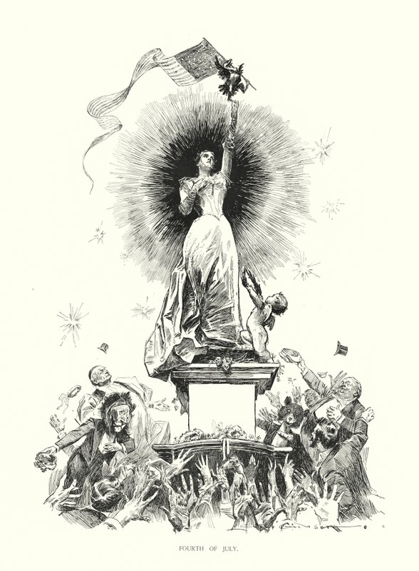 Quatrième de juillet (lithographie) - Charles Dana Gibson